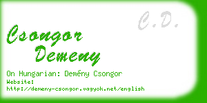 csongor demeny business card
