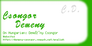 csongor demeny business card
